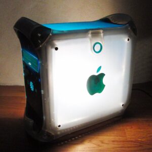 Unique Apple Lamp made from reclaimed Macintosh G3 computer by Studio B3KM - vintage upcycled lighting