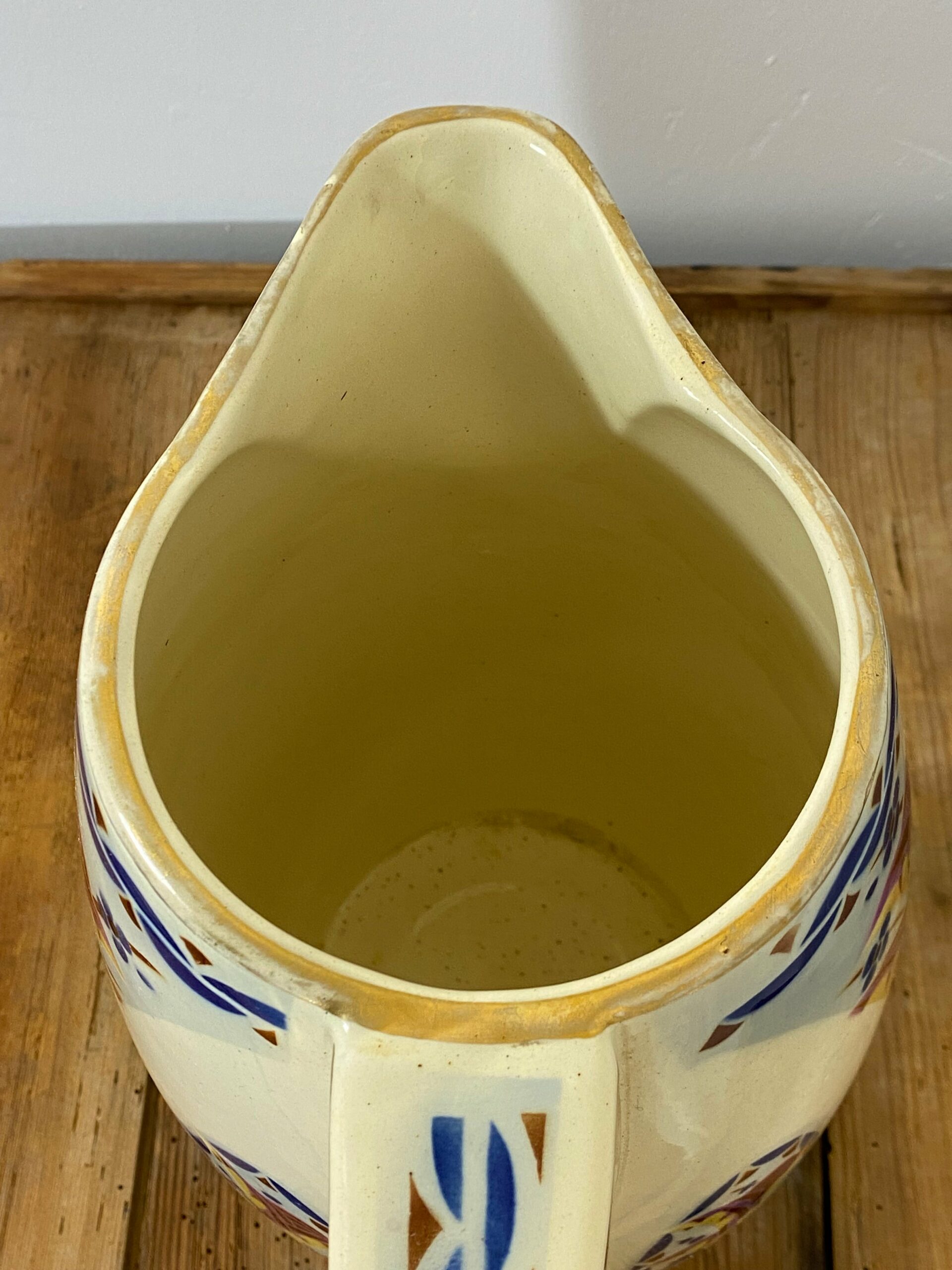 Vintage French Saint-Amand Art Deco Pitcher & Basin – Hand-Painted Floral - Image 7