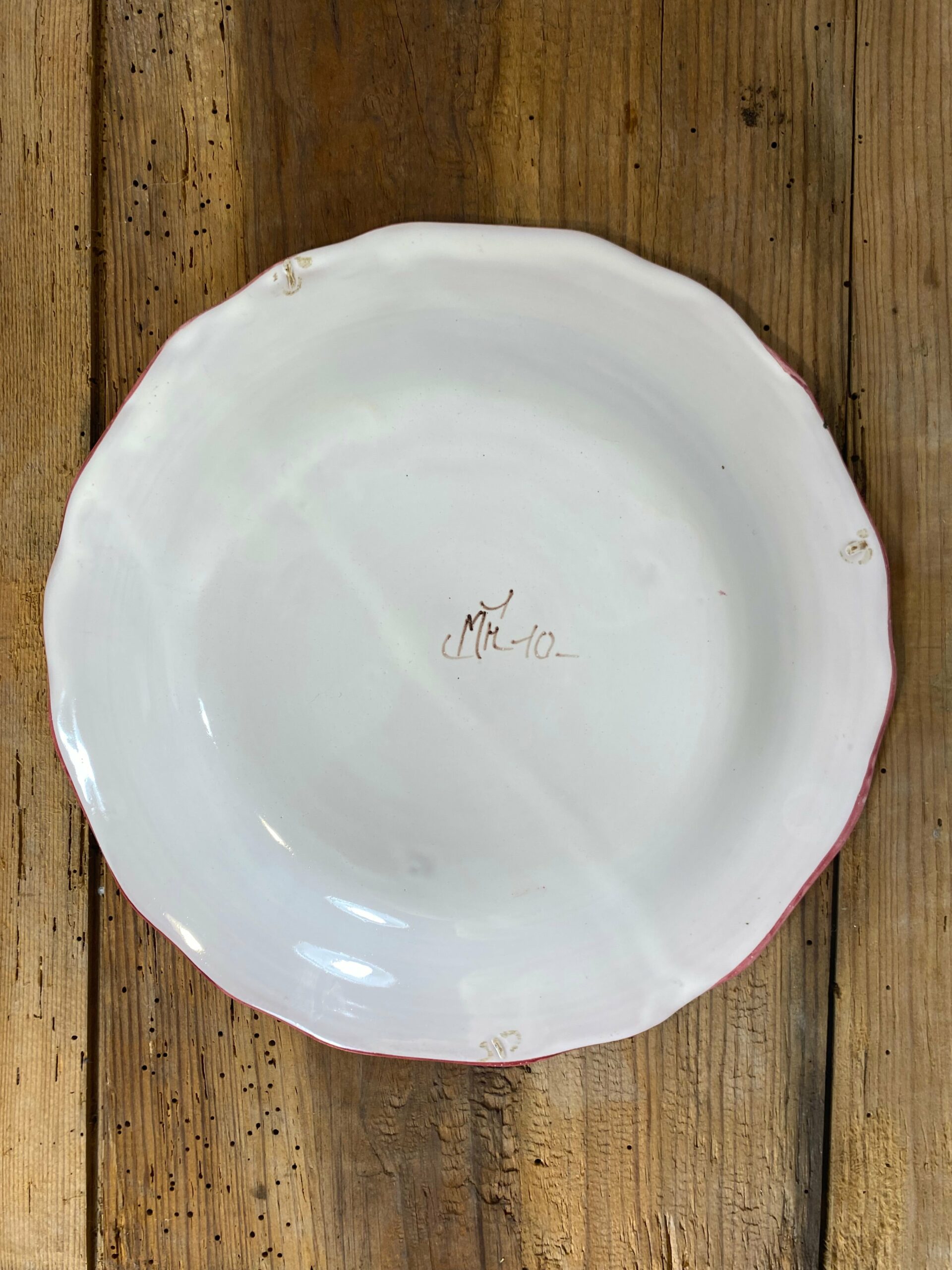 Vintage French Faience Plate Set – Moustiers Hand-Painted Pottery - Image 7