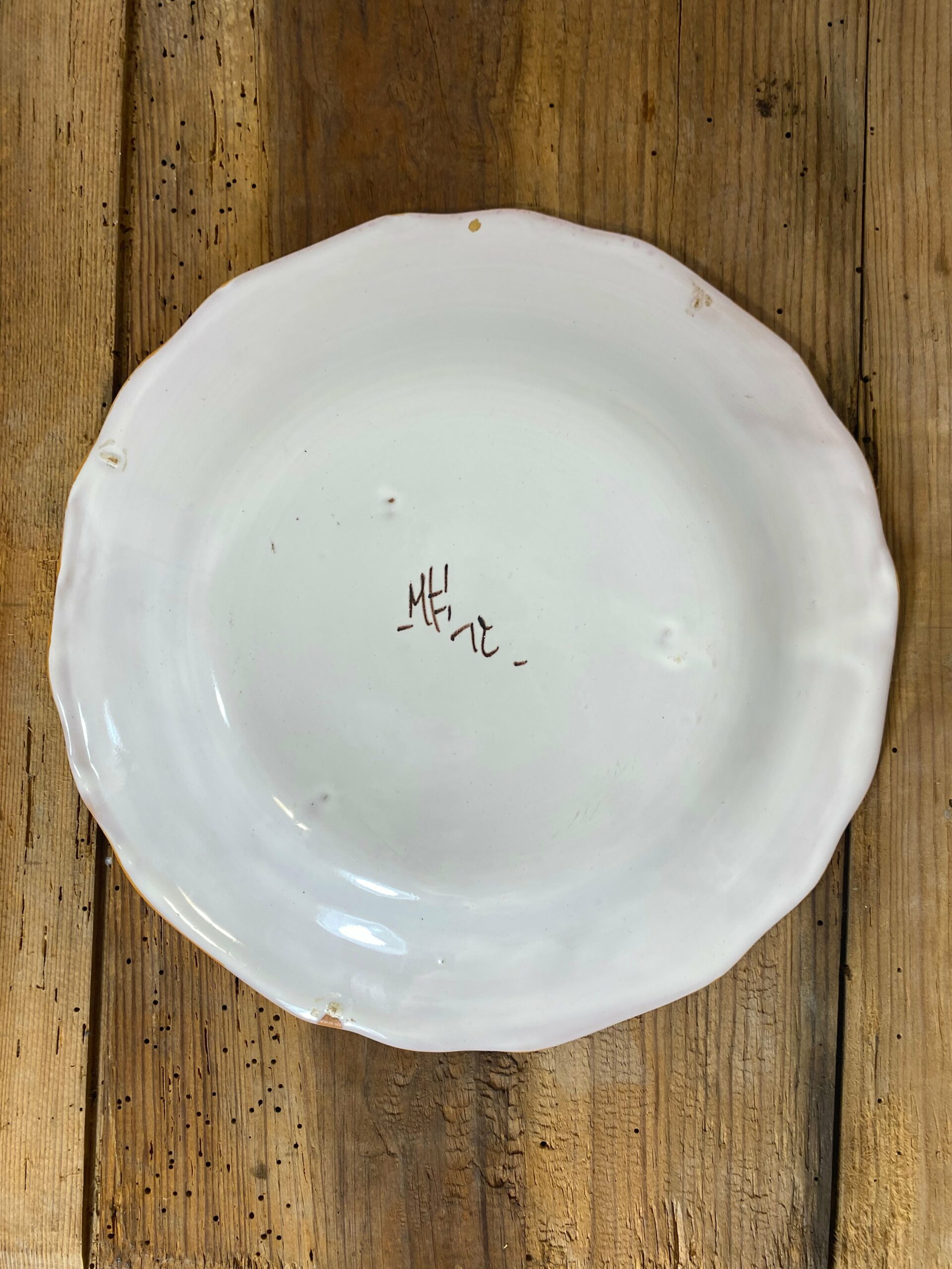 Vintage French Faience Plate Set – Moustiers Hand-Painted Pottery - Image 11