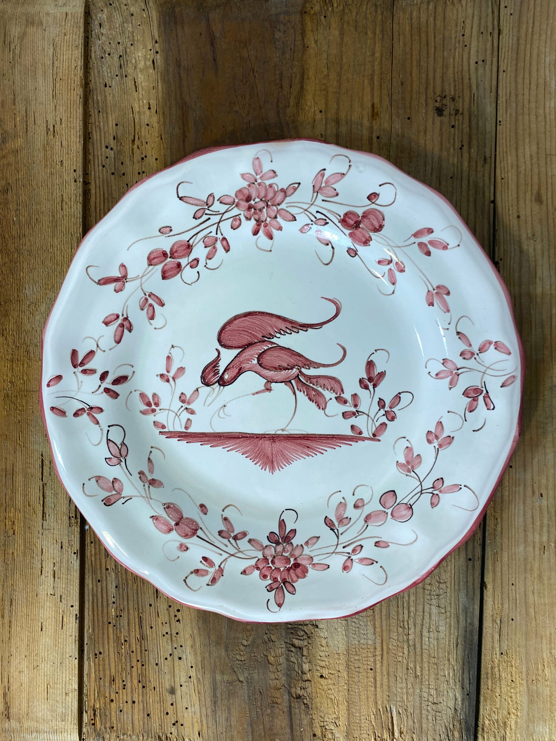 Vintage French Faience Plate Set – Moustiers Hand-Painted Pottery - Image 12