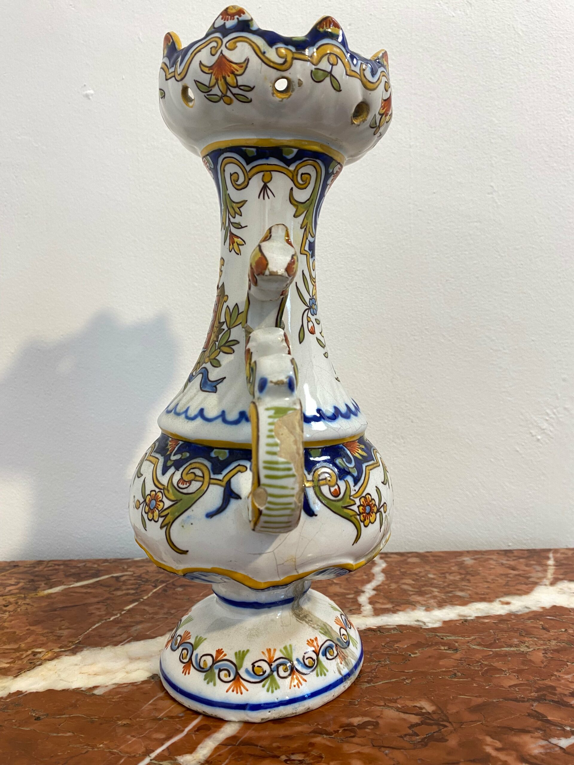 French Faience Vase De Desvres, Les Sables d'Olonne, Late 19th Century - Image 2