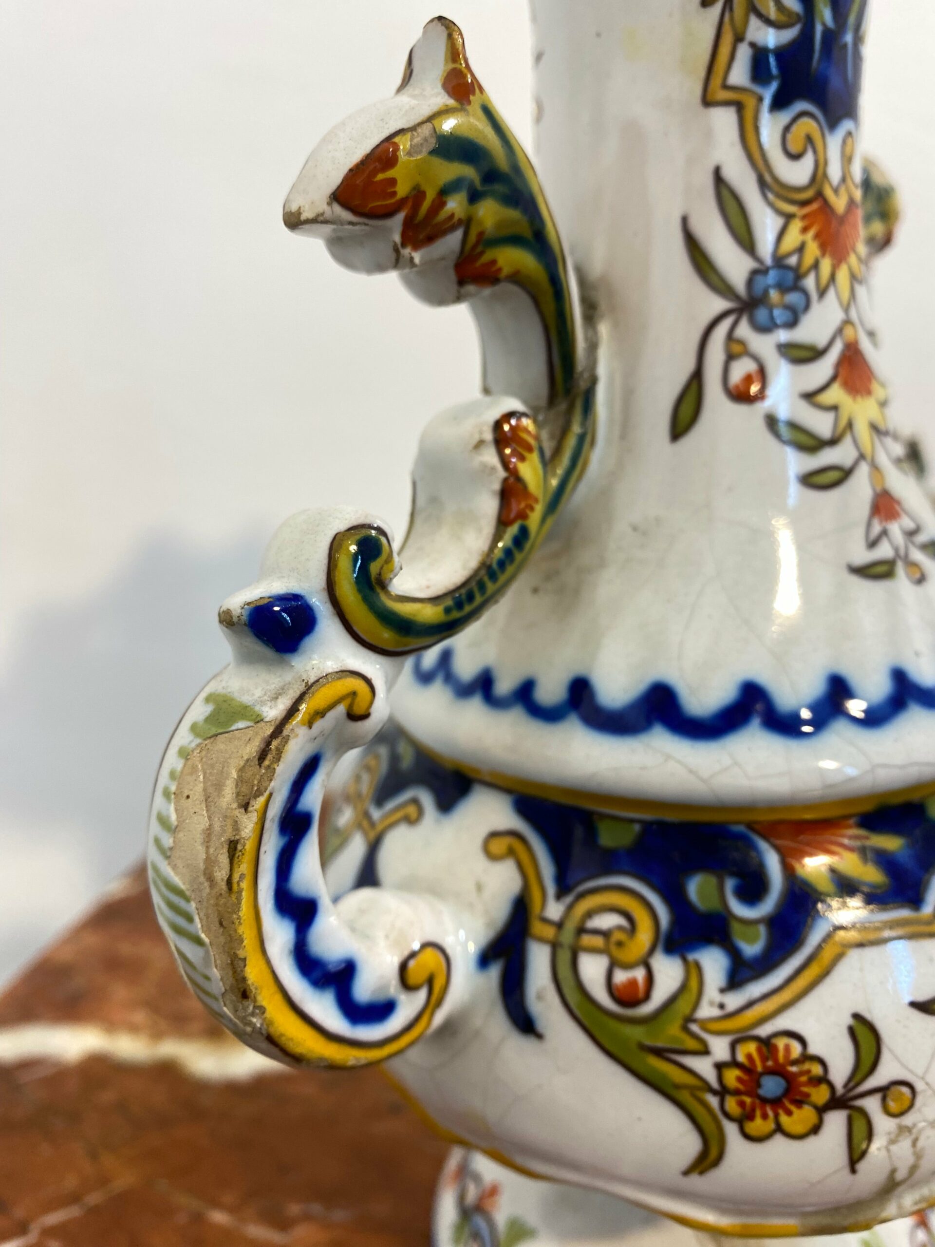 French Faience Vase De Desvres, Les Sables d'Olonne, Late 19th Century - Image 6