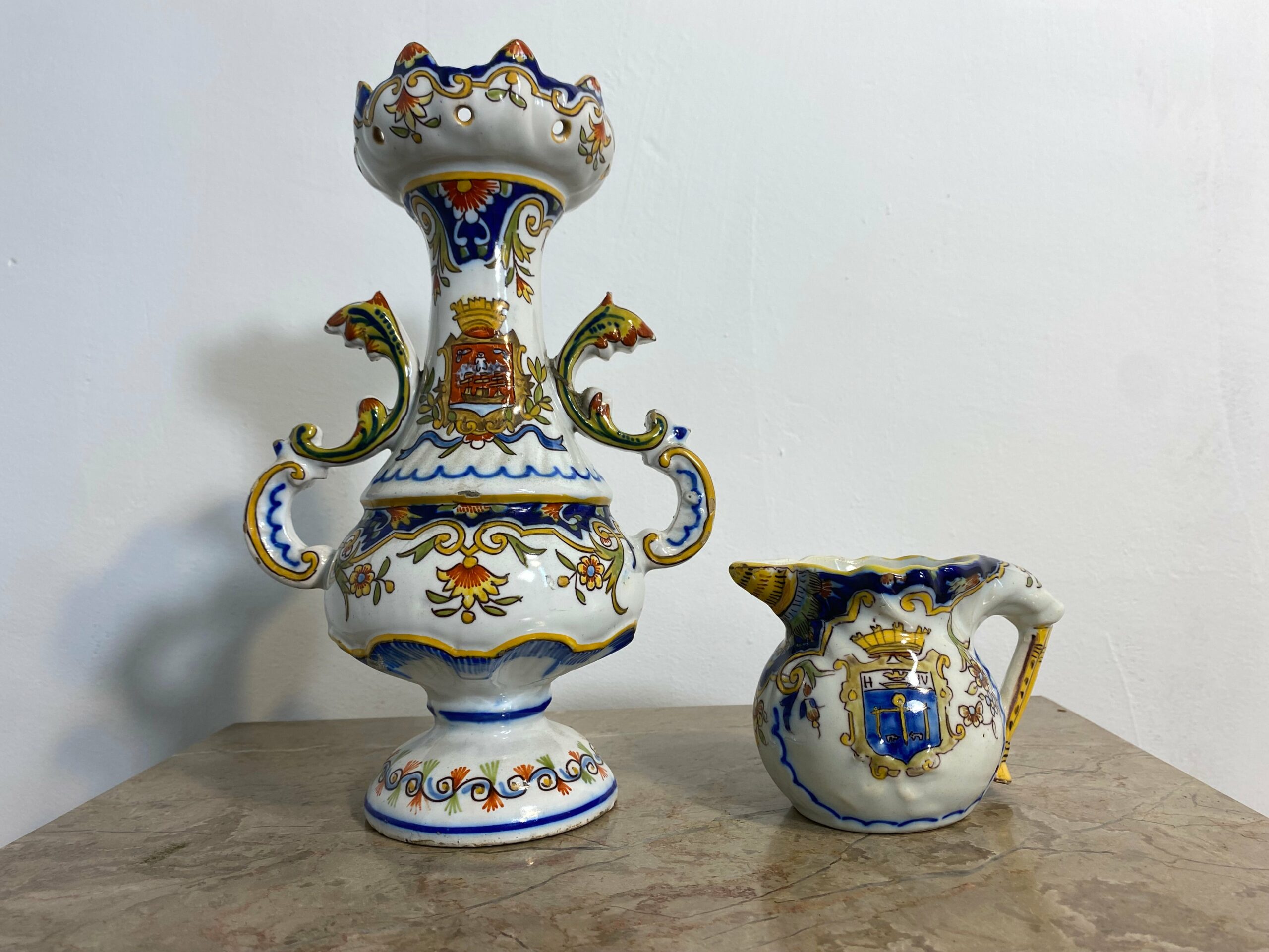 French Faience Vase De Desvres, Les Sables d'Olonne, Late 19th Century - Image 11