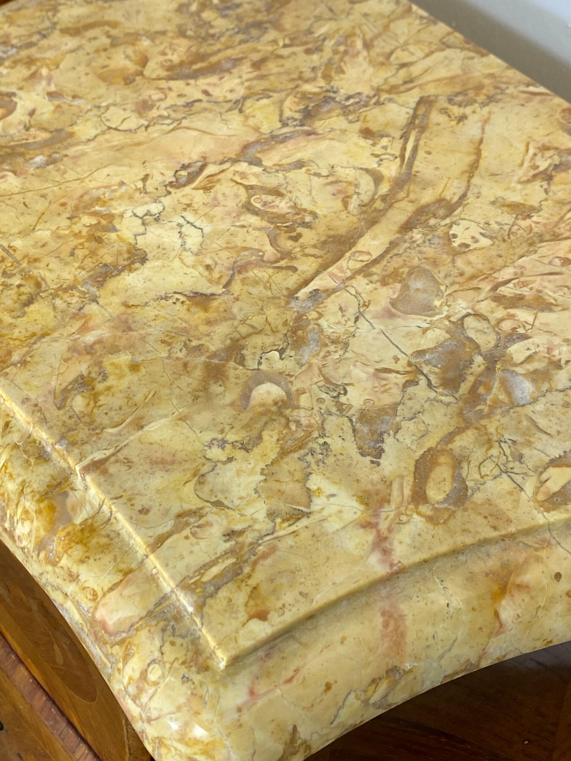 Pair of Louis XV-Style Bedside Cabinets with Marble Tops – Mid-20th Century - Image 6