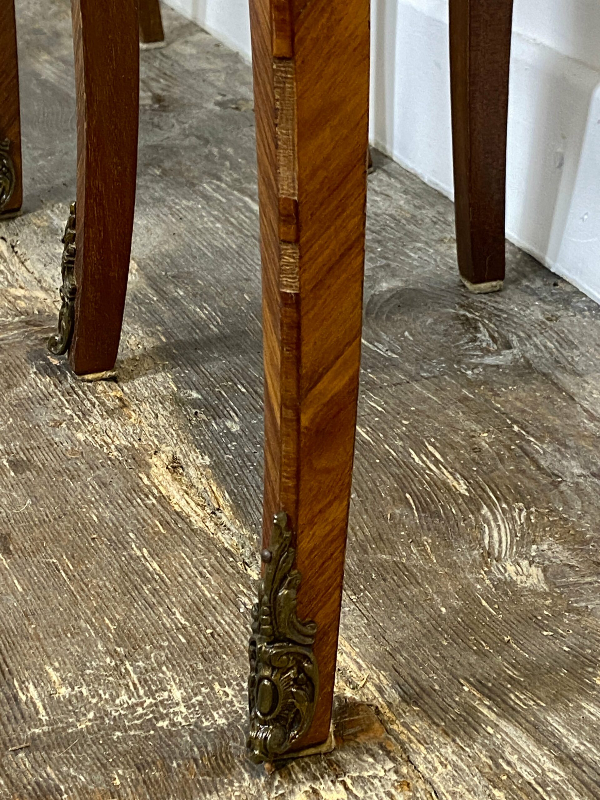 Pair of Louis XV-Style Bedside Cabinets with Marble Tops – Mid-20th Century - Image 7