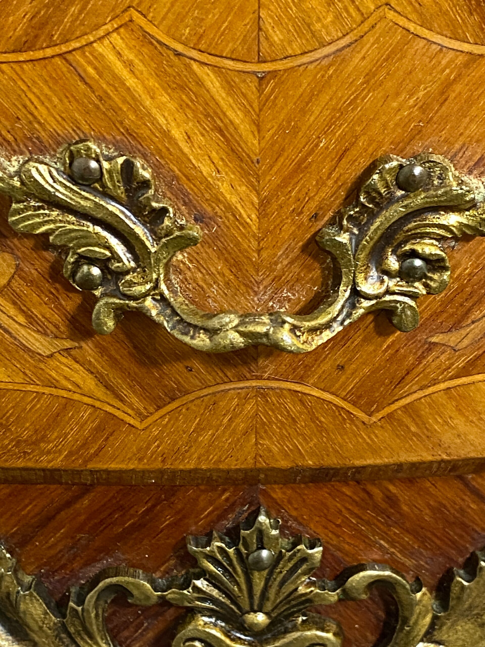Pair of Louis XV-Style Bedside Cabinets with Marble Tops – Mid-20th Century - Image 12